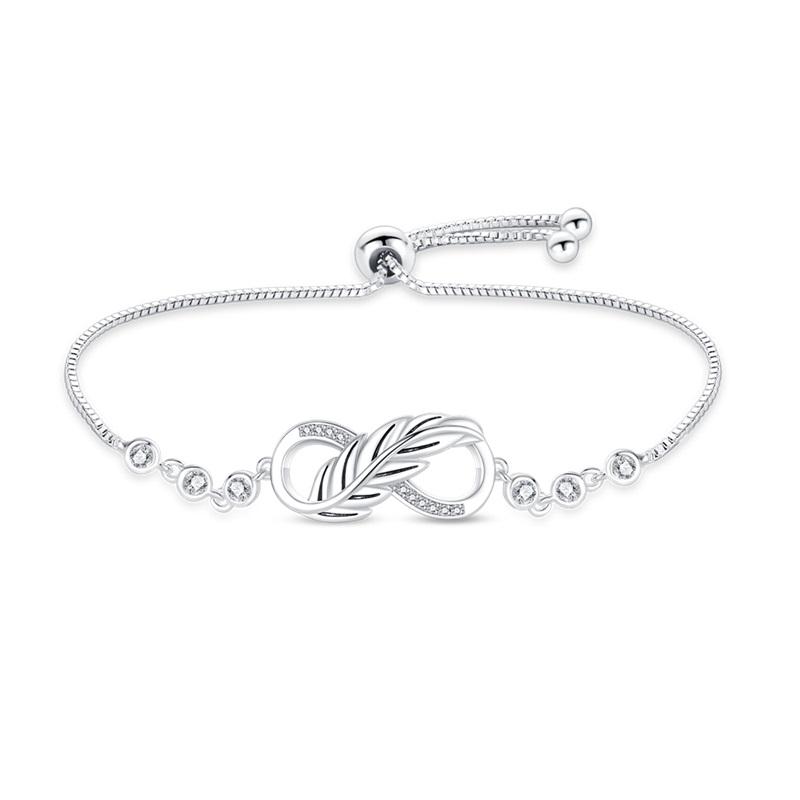 New 925 Silver Minimalist Star Zircon Bracelet Fit Fashion Women Birthday Party Jewelry Gift