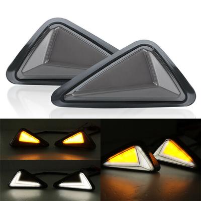 2Pair Motorcycle Triangle Led Drl Running Indicator Light Turn Signal Braking Tail Light Flush Mount For Yamaha Honda