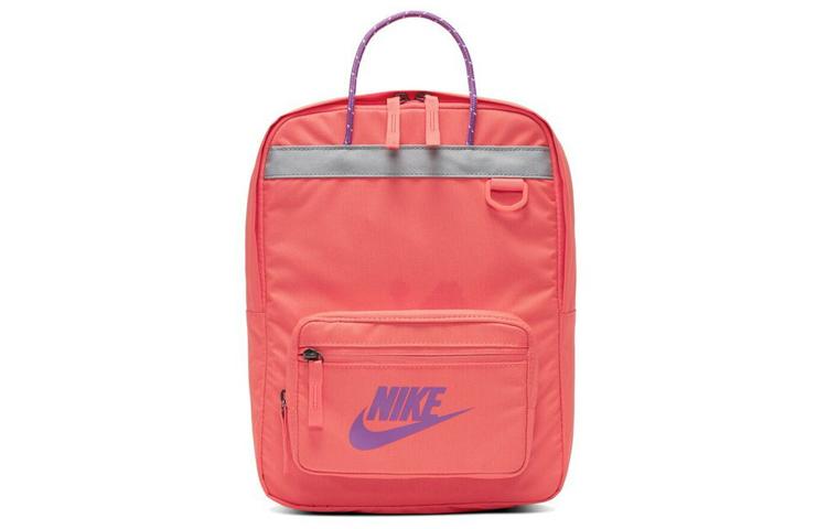 Nike Tanjun Zip Closure Polyester Handbag Backpack Regular Women s Coral Red BA5927-814