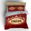 Circus Amazing Show Set Bedding Duvet Cover Set Duvet Cover Pillowcases  (1*Duvet Cover 2*Pillowcases, without duvet insert)