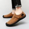 Fashion Genuine Leather Mens Leisure Walk Flats New Handmade Outdoor Loafers Man Casual Driving Shoes Vintage Style Male Hiking Footwear
