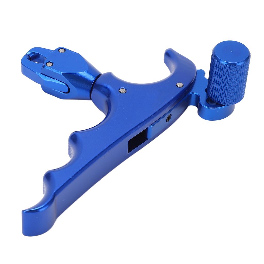 Compound Bow Release Aid Portable 360 degrees  Rotatable Aluminum Alloy Thumb Archery Release Aids Blue