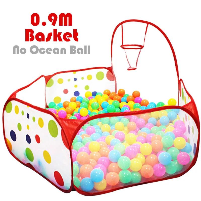 Foldable Ocean Ball Pit Pool with Basket Baby Playpen Children Toy Tent Ball Pool with Basket Outdoor Toys for Children Playpen