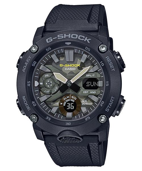 

Casio Men s Resin 200M Water Resistant Digital Shock Resistant Quartz Watch GA-2000SU-1A чёрный