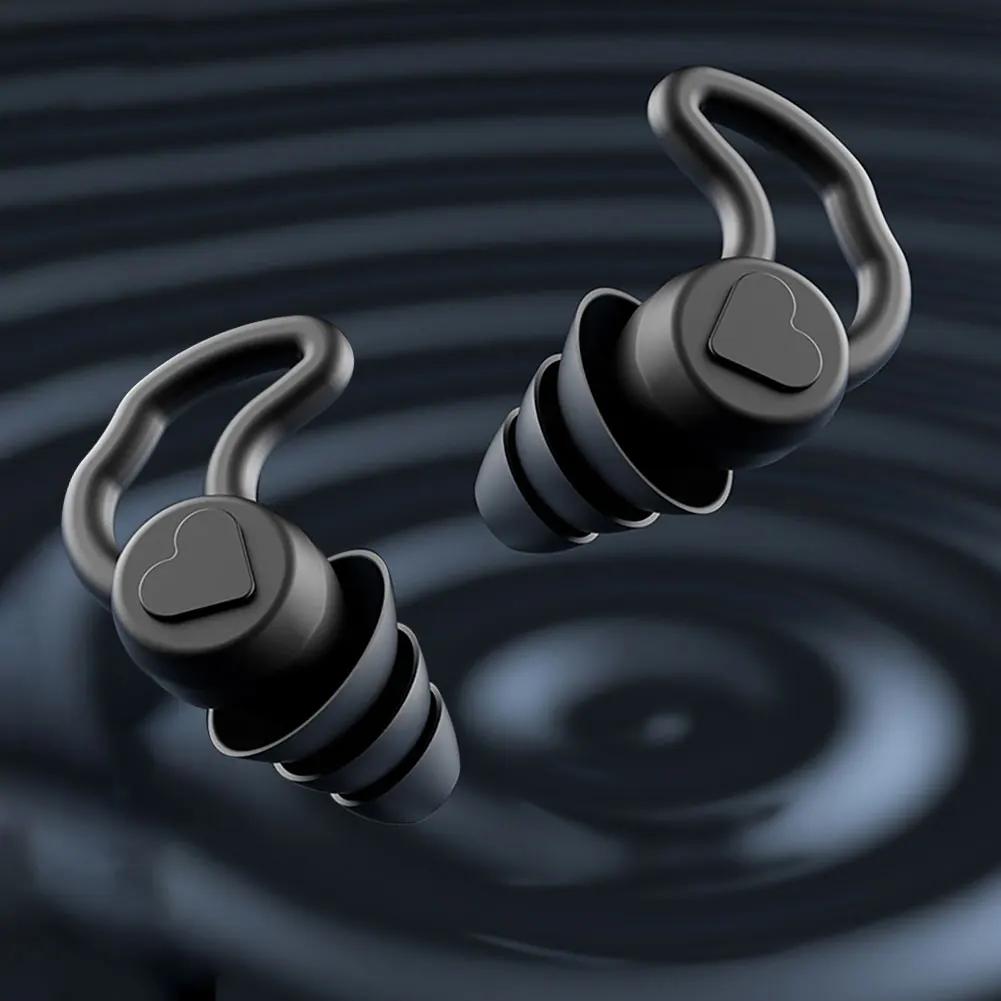 1Pair Soft Silicone Earplugs Noise Reduction Ear Plugs for Travel Study Sleep Waterproof Hear Safety Anti-noise Ear Protector