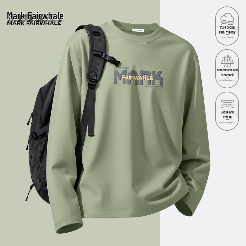 Mark Fairwhale Youth Casual Cotton Long-Sleeve Crewneck T-Shirt