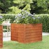 Raised Garden Bed Rusty 100x100x77 Cm Corten Steel