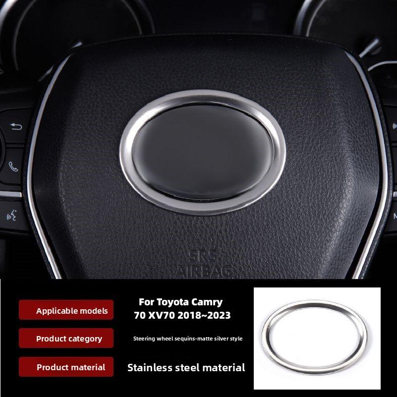

For Toyota Camry 70 XV70 2018~2026 Hybrid Car Steering Wheel Emblem Bluetooth Speaker Button Switch Frame Cover Trim Accessories