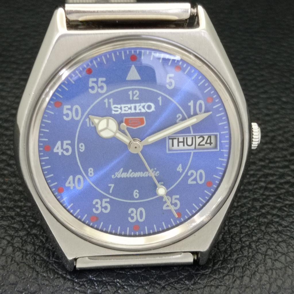 JAPAN VINTAGE SEIKO 5 AUTOMATIC 6309A MENS BLUE COLOR DIAL WATCH A701212-5