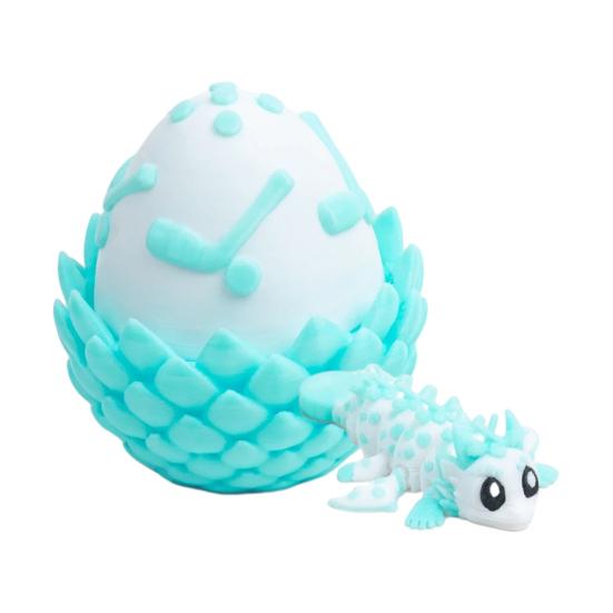 

3D Printed Dragon Egg with Flexible Dragon Inside Sports Ball Surprise Dragon Egg Fidget Toy Twist Open Articulated Animal Stress Relief Gift for S зелёный