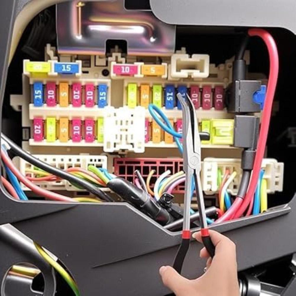 Extra Long Needle Nose Plier 16" Straight Head Plier 90/45 Degree Tip Plier Craft Repairing Tool Multifunctional Nose Pliers