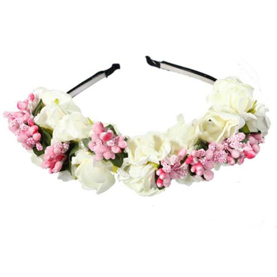 Frauen Blume Boho Floral Stirnband Girlande Festival Hochzeit Braut Haarband