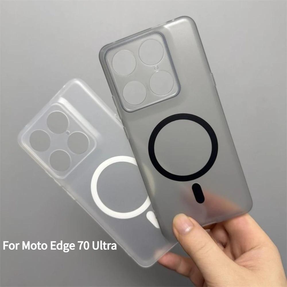 Fashion Simple Ultra Thin Translucent Case For Motorola Edge 70 Ultra 60 Pro Fusion G77 G67 G67 G57 Power Magnetic Protect Cover