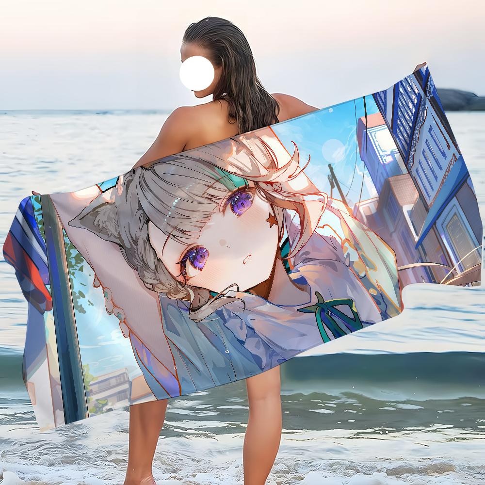 Towel Beach Bath Quick-Drying Lightweight Portable Genshin Impact Linnea Sauna Camping Swim Pool Travel