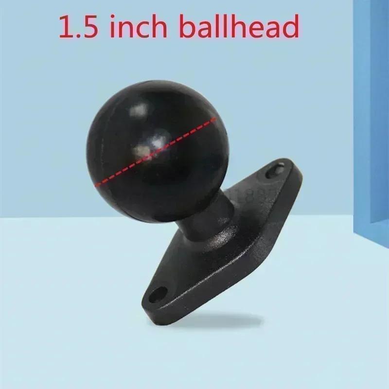 Jadkinsta 1 or 1.5 Inch Rubber Ball Mount To Aluminum Motorcycle Round Square Mounting Base Plate for Gopro Camera Cellphones