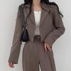 Set Blazer da Lavoro da Donna, Maniche Lunghe, Blazer Corti, Pantaloni a Sigaretta, Completo, Signora d'Ufficio, Set Due Pezzi, Tute da Ginnastica, Outfit Casual