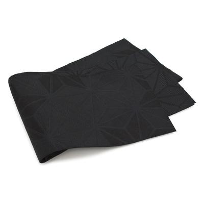 Hemp Jouer Ete Thin Small Made In Japan [SOUBIEN] Half-width Obi, Black, Leaf, Couleur, Obi, Half-width Obi, Pattern, Pongee, Yukata, Kimono,