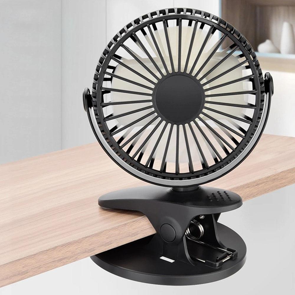 Ventilatore Portatile Clip-On BWBIKE 3 Velocità - USB Ricaricabile Per Passeggino E Scrivania
