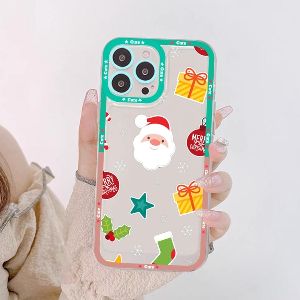Christmas Mousepad For iPhone 15 13 14 Pro Max XS XR 12 11 Pro 13 Mini Soft Clear Back Cover