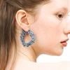 EVMOIU VINTAGE DENIM EARRINGS - LIGHT BLUE
