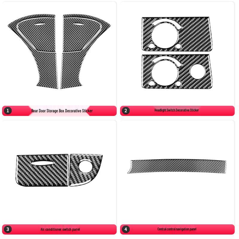 Mercedes-Benz E-Class W211 (2003-2009) Carbon Fiber Headlight Switch Decor Sticker