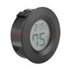 Mini Digital Lcd Thermometer Round Shape Temperature for Indoor Reptile Pet(Black)
