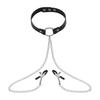Erotischer Choker mit Nippelklemmen-Set - Erwachsenenspielzeug für Paare