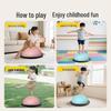 Wave Speed Balance Ball: Children's Half-Round Sensory Bouncing Ball for Yoga, Foot-Pedaled Burpees, and Home Fitness.