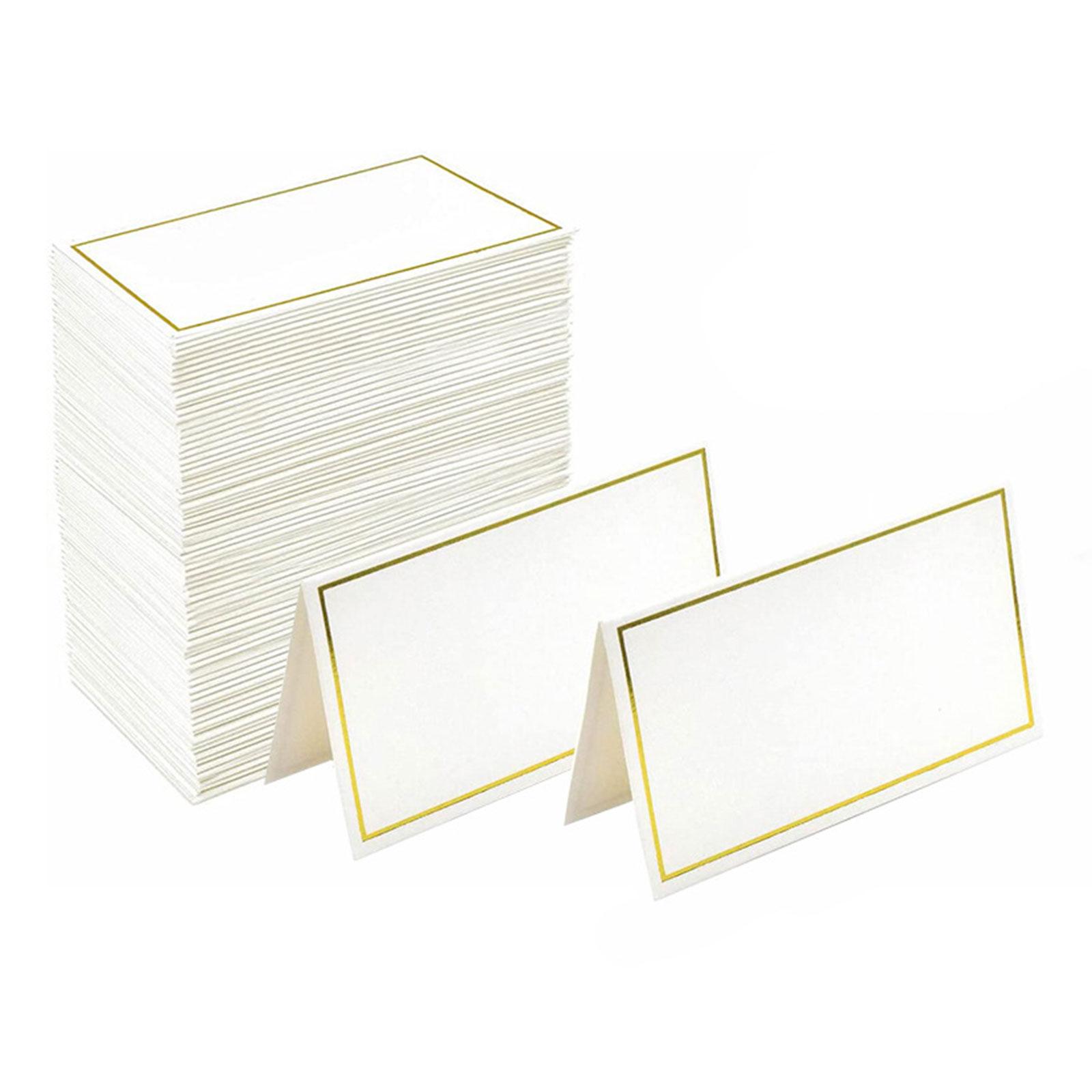 

Pack of 50PCS Elegant Gold Bordered Blank Place Cards Name Cards for Weddings Banquets Dinners Parties and Festivals золотой