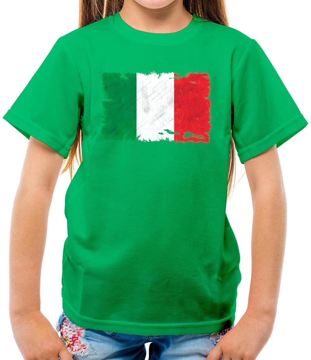 Italy Grunge Style Flag - Kids T-Shirt - Italian - Flags - Travel - Country 100