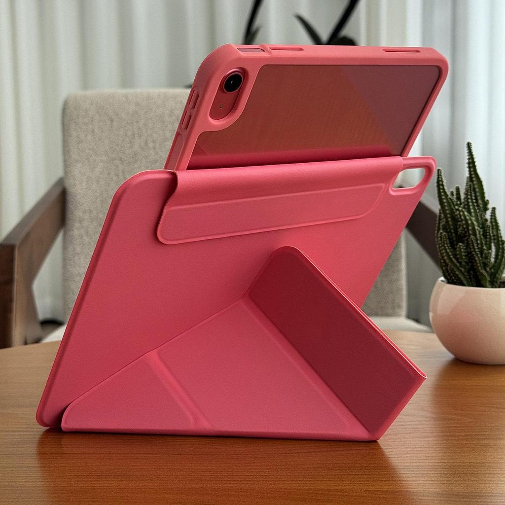 Lightweight Transparent Acrylic Protective Case for iPad 11 (2025 Model 3Y) - Foldable, No Pen Slot, Tenth Generation