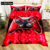 Gamepad Duvet Cover Set Microfiber Gamer Player Gaming Joystick Comforter Cover Queen Size Kids Boys Video Game Twin Bedding Set