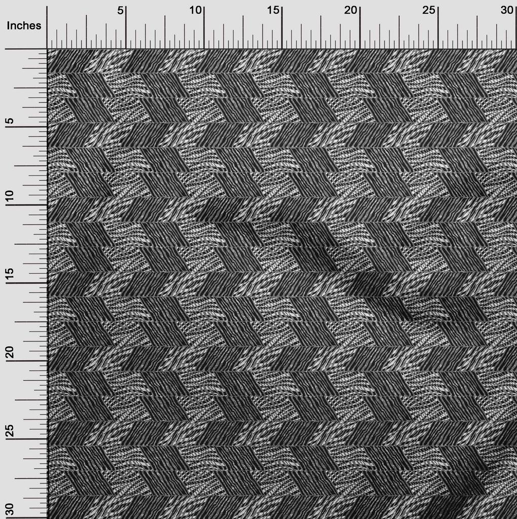 oneOone Cotton Flex Gray Fabric Abstract Sewing Material Print Fabric By The Yard 40 Inch