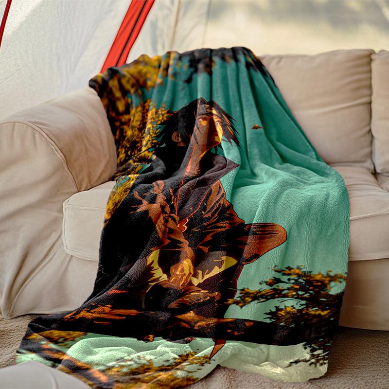 1pc Digital Print Nap Blanket, naruto Blanket for Home Use, All Season Warmth, Christmas and Valentine's Day Gift Blanket