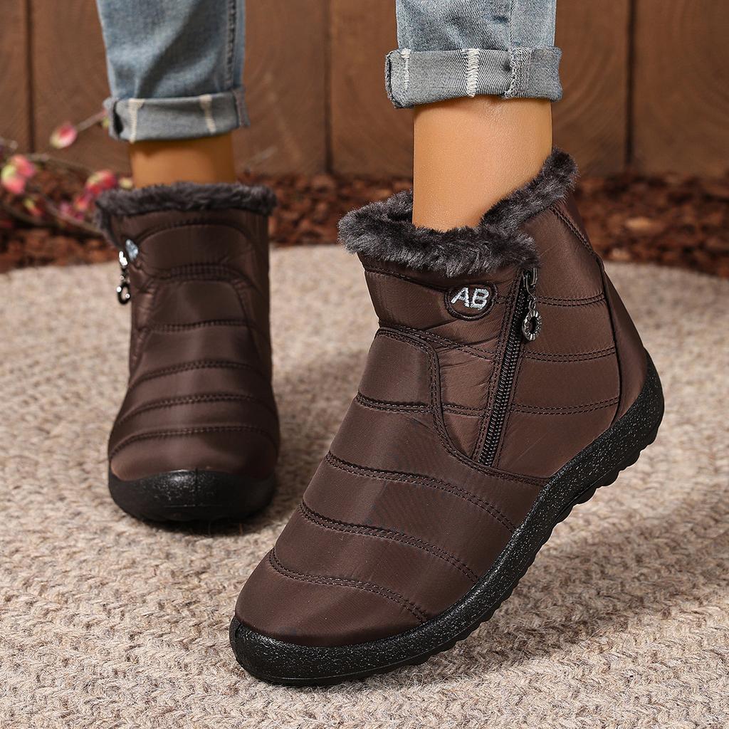 Cotton Boots Women's Winter New Foreign Trade Large Size Piled Thickened Boots Lightweight Fashion Cotton Shoes Warm Snow Boots