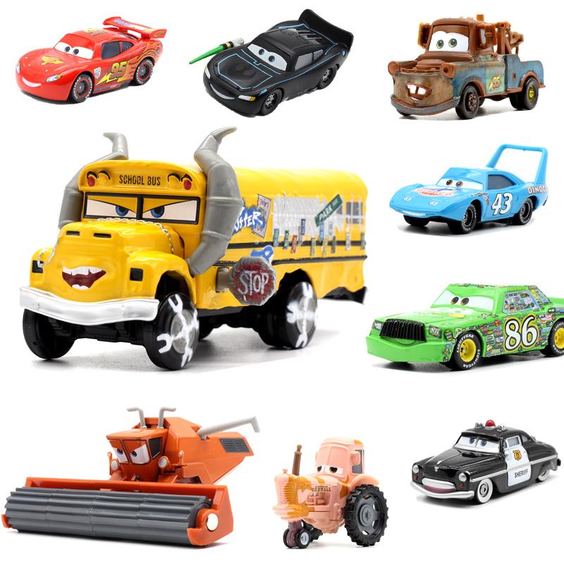 Pixar Cars Lightning Mcqueen Mater Mack Uncle Metal Model Racing Car Toys Children'S Birthday Newyear Gifts
