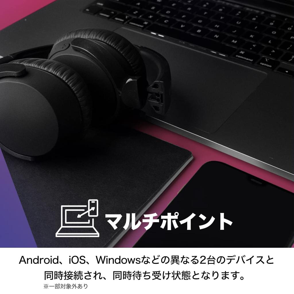 Skullcandy Official Store Riff Wireless2 Wireless Headphones 34 Hour Playback Bluetooth Deep Bass with Microphone On-Ear Multi-point 5.2 S5PRW-P740