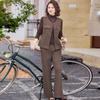 Women's Chic Three-Piece Sleeveless Vest and Trousers Set