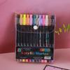 Dual-Tipped Two-Color Acrylic Marker Pens, Non-Smudging Watercolor Brush Pens for Students, Ideal for Coloring, Doodling, and Drawing.