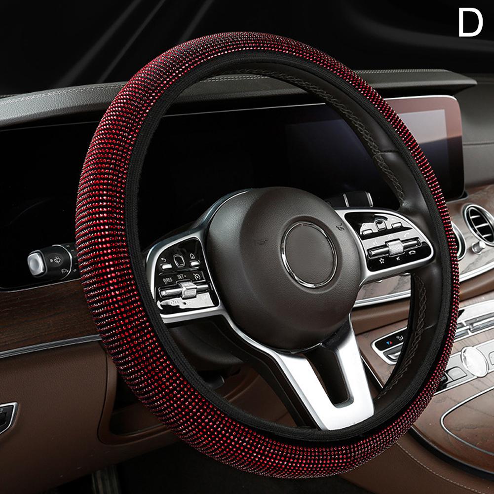 Universal Bling Diamond Strass Crystal Car Cover Volan Piele PU Accesorii Auto Car Styling