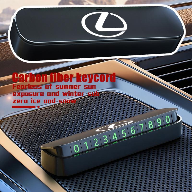 Car Temporary Parking Telephone Sign Phone Number Plate For Lexus RX350 IS250 IS200 GS300 LX570 RC350 UX250h ES350