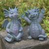 Little Dragon Meditation Decoration Fun Home Resin Craft Statue Creative Garden Decoration Decoration Decoration Decoration