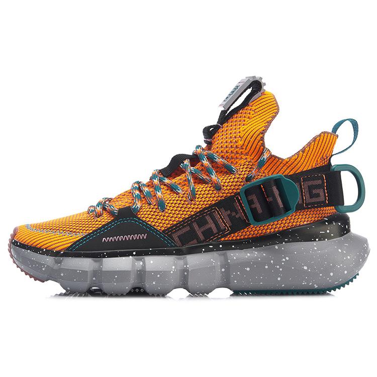 New LiNing Essence 2.3 Shock Absorbers Slip Resistant Abrasion Resistant Low Top Casual Shoes Women's Neon Glow Orange AGBP092-1