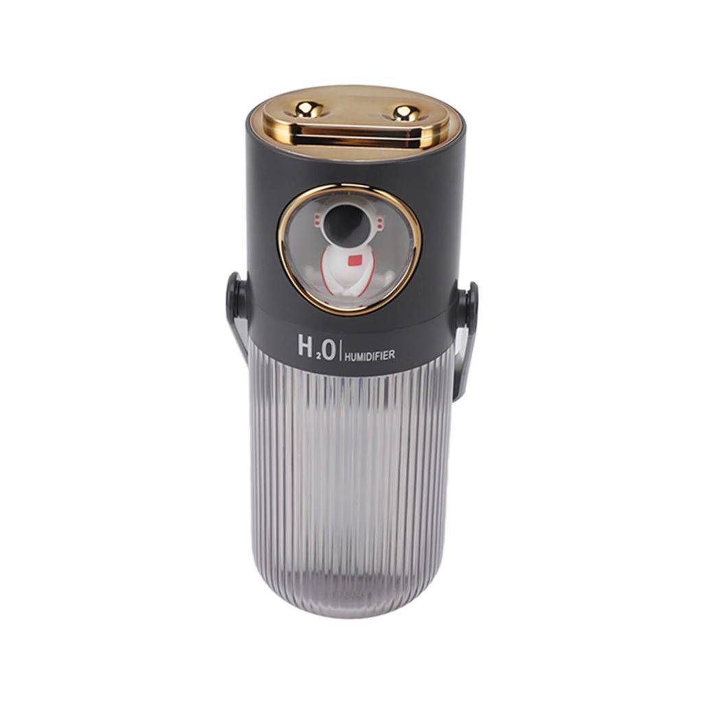 Humidifiers Negative Ion Double Spray Gray Low Noise 380ml Portable Multiple Way Power Supply for