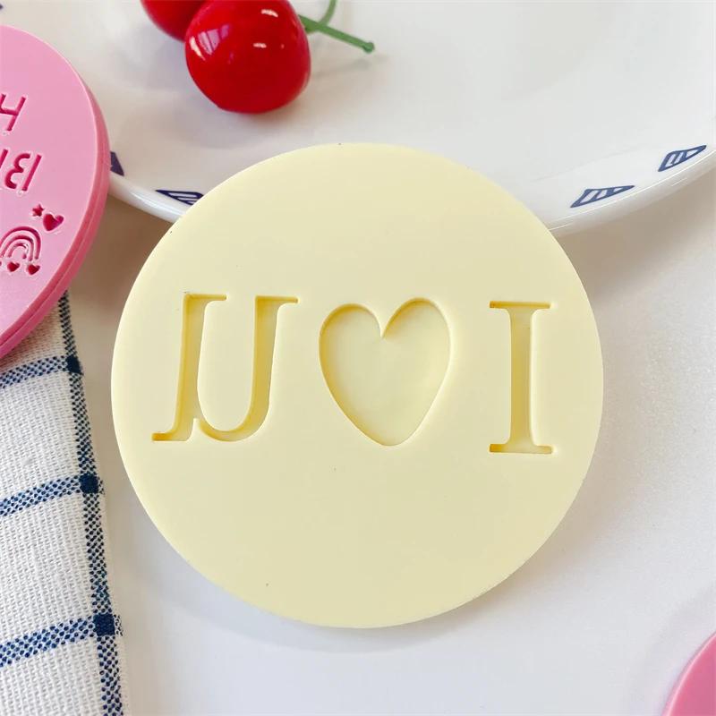 Food Grade Acrylic Happy Birthday Love Oh Baby Letter Embossed Mold Cake Cookie Cutter Stamp Fondant Cupcake Decorating Tools