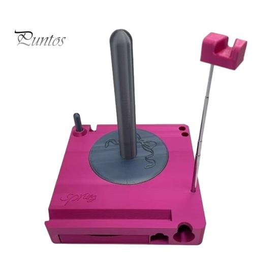 Crochet Hook Caddy Multi-Functional Yarn Holder Spinner with Phone Stand Detachable Spool Knitting Needle Storage Organizer Box Portable for