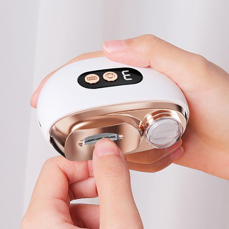 3 In 1 Electric Nail Trimmer Automatic Polished Baby Nails Scissors Clipper Manicure Cutter Supplies With LED Lighting