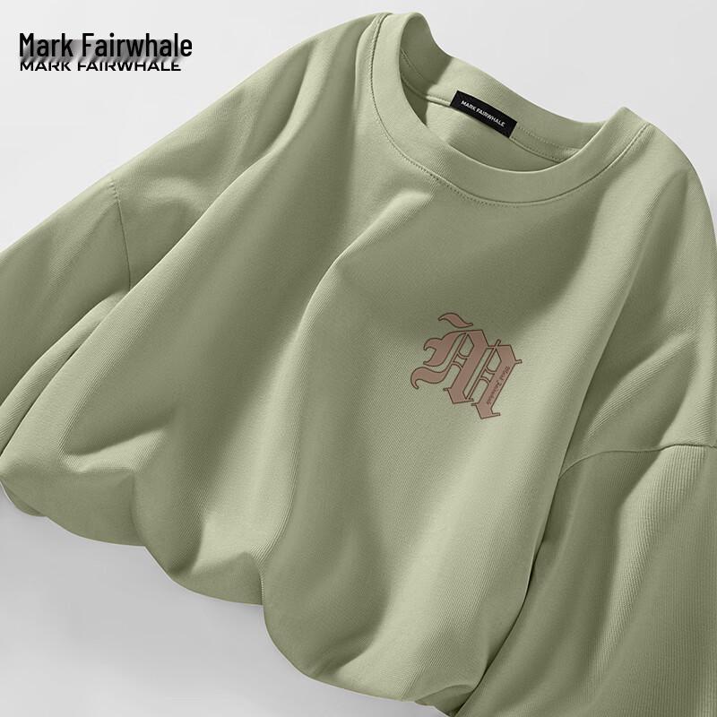 Mark Fairwhale Men s American Retro Pure Cotton Long Sleeve T-Shirt S