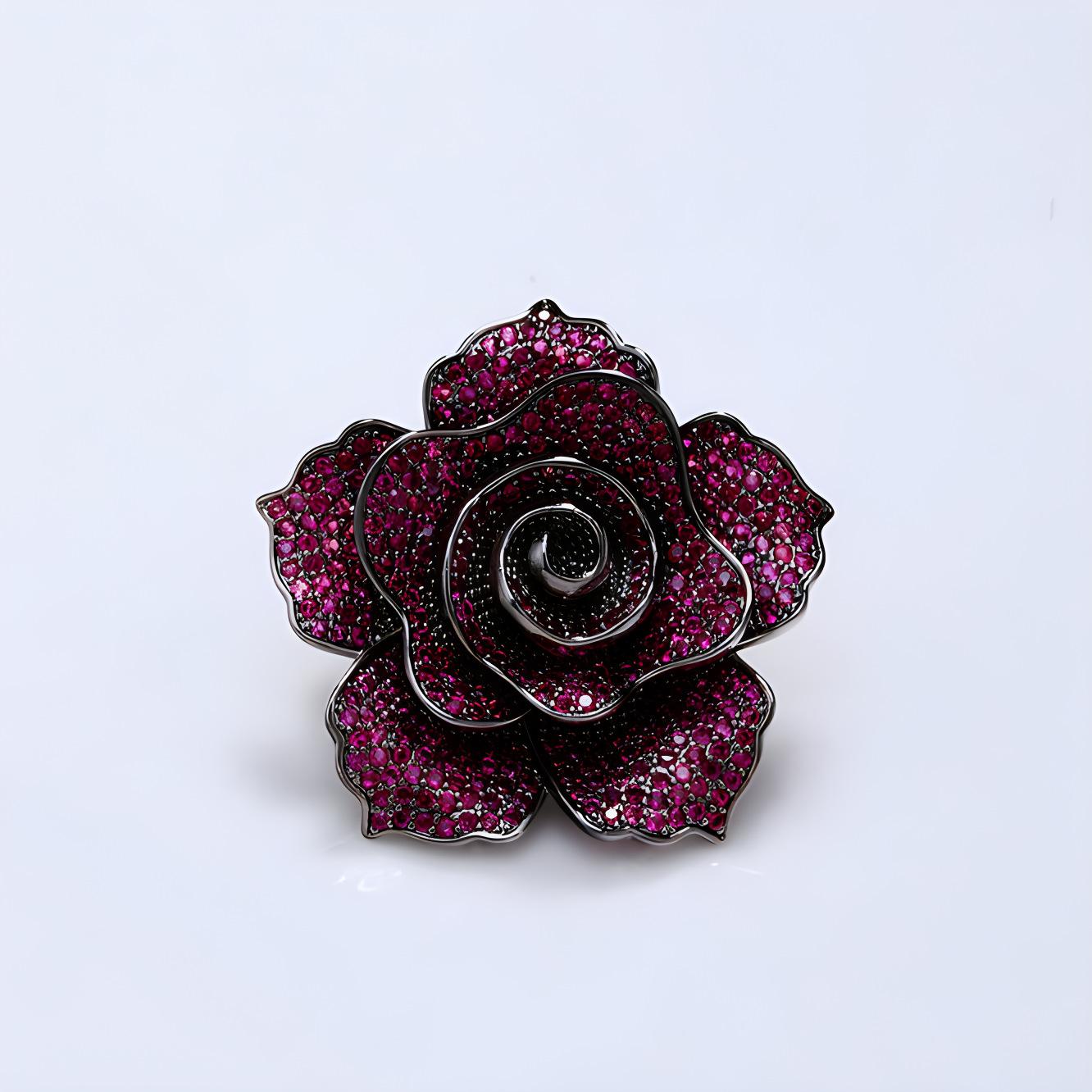 Брошь роза высокого класса нишевая изысканная брошь маленький ароматный стиль роскошная булавка костюм аксессуары для ципао