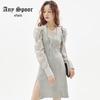 ANY SPOOR Women's Knitted Patchwork Long Sleeve Dress 83D503